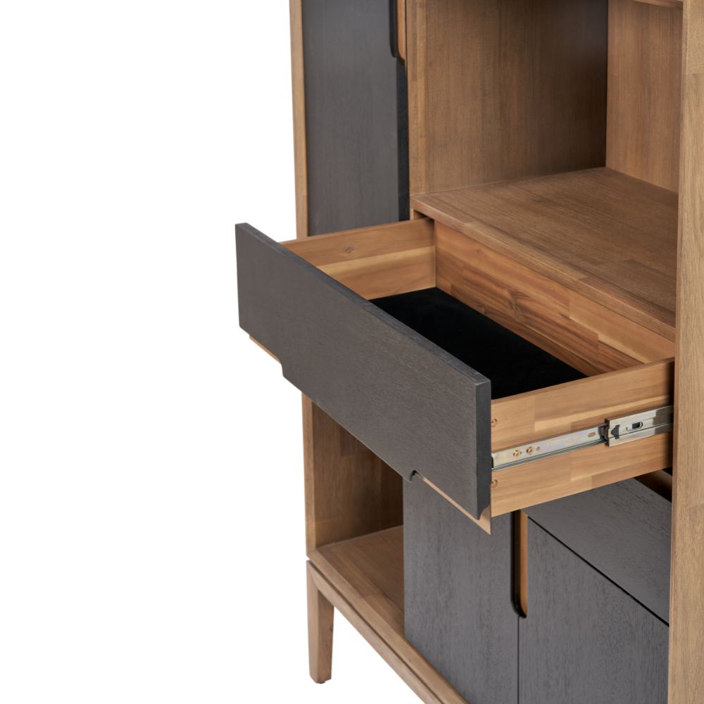 Gio Acacia Wood Shelf Unit