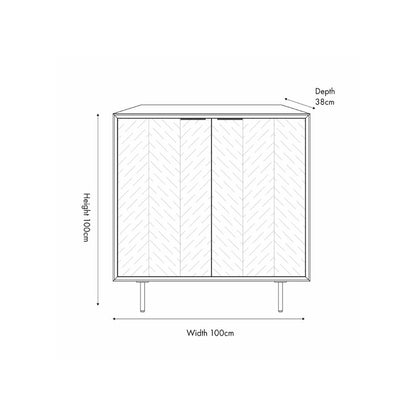 Hailee Pine Wood 2 Door Sideboard