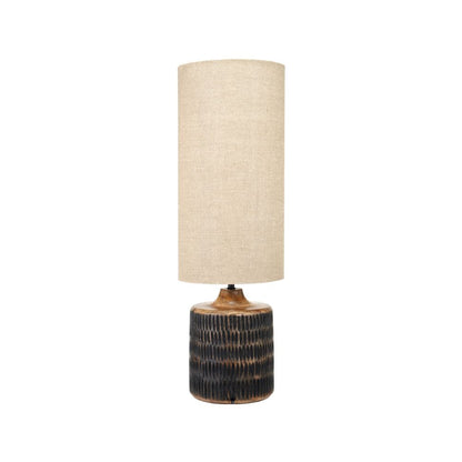 Alaric Mango Wood Antique Black Wash Table Lamp