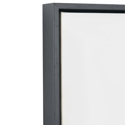 Abstract Canvas Grey and White with Black Frame