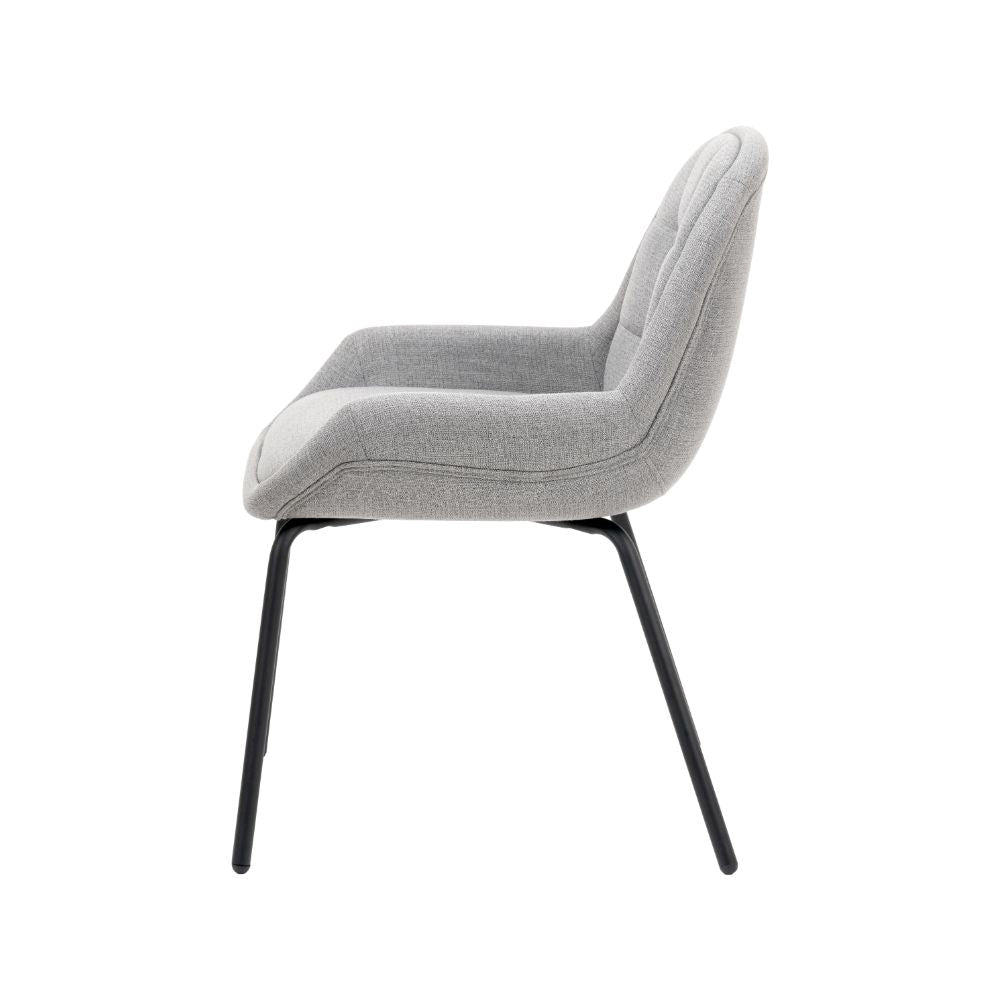 Alba Grey Linen Mix Dining Chair