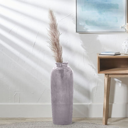 Recycled Glass Ribbed Vase Tall