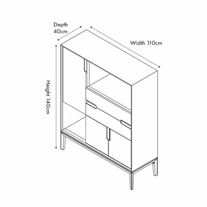 Gio Acacia Wood Shelf Unit
