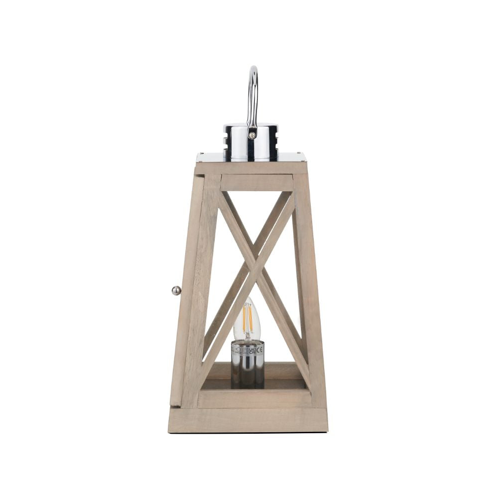 Devon Chrome Lantern Table Lamp