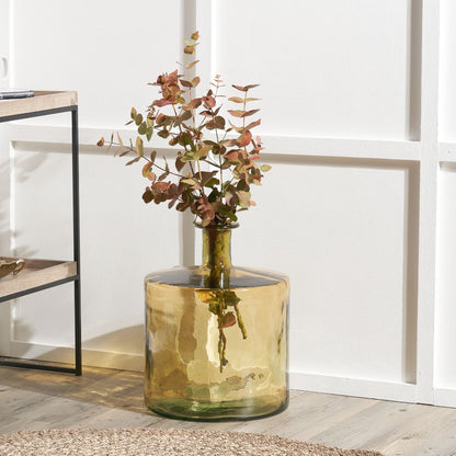 Recycled Glass Forest Green Bottle Vase