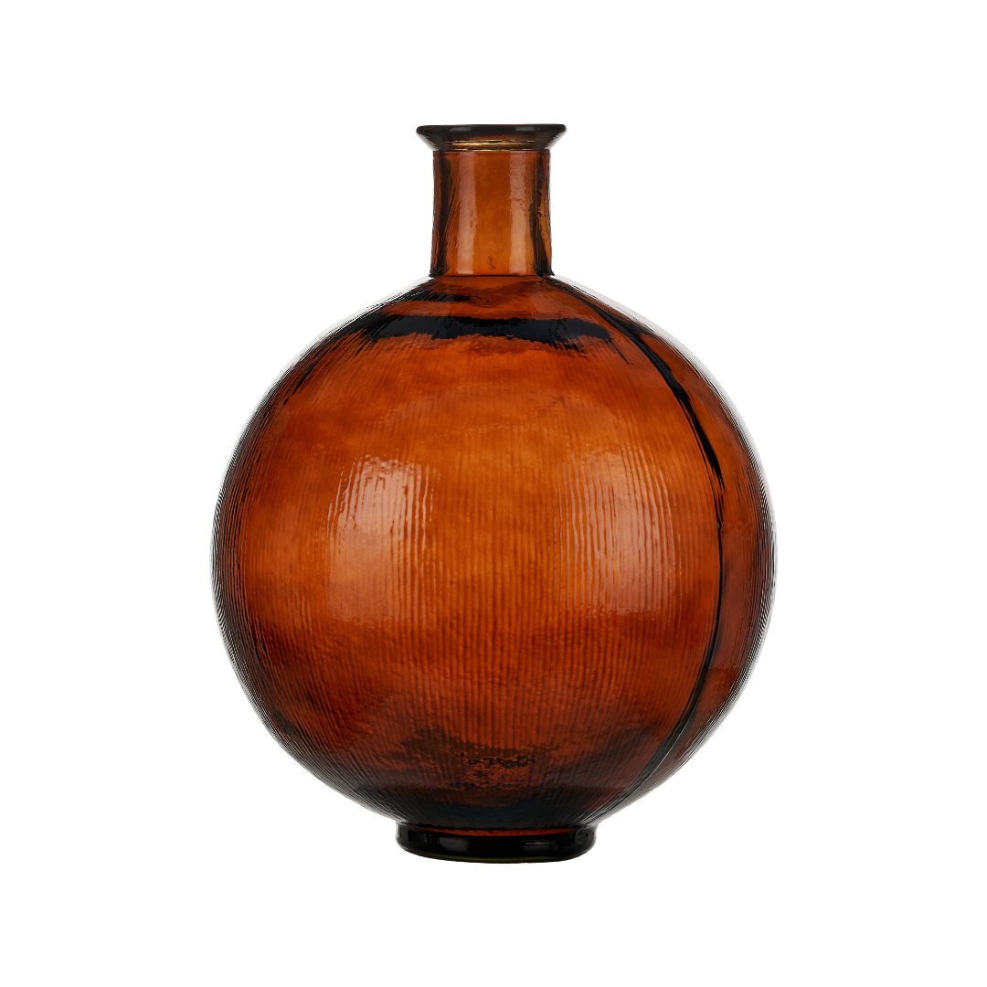 Recycled Glass Round Vase