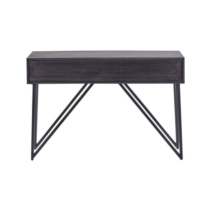 Verde Black Mango Wood 2 Drawer Console Table