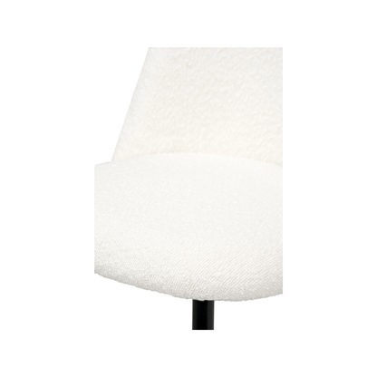 Turi Pebble Black Metal Bar Stool