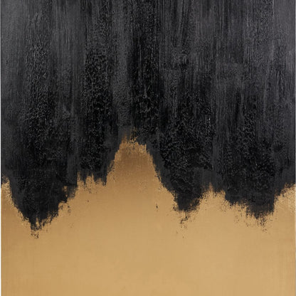 Frameless Canvas Black or White and Gold Abstract