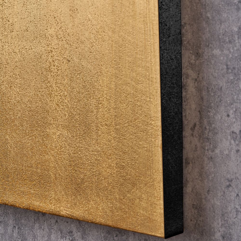 Frameless Canvas Black or White and Gold Abstract