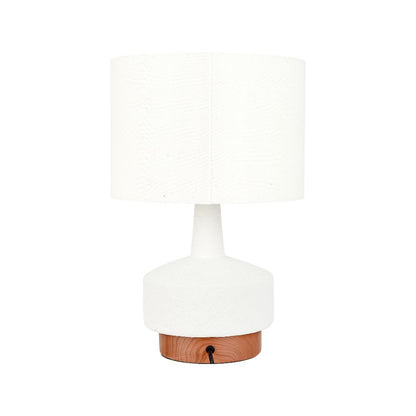 Elio Wood Effect Textured Ceramic Table Lamp