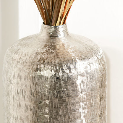 Metal Hammered Tall Vase