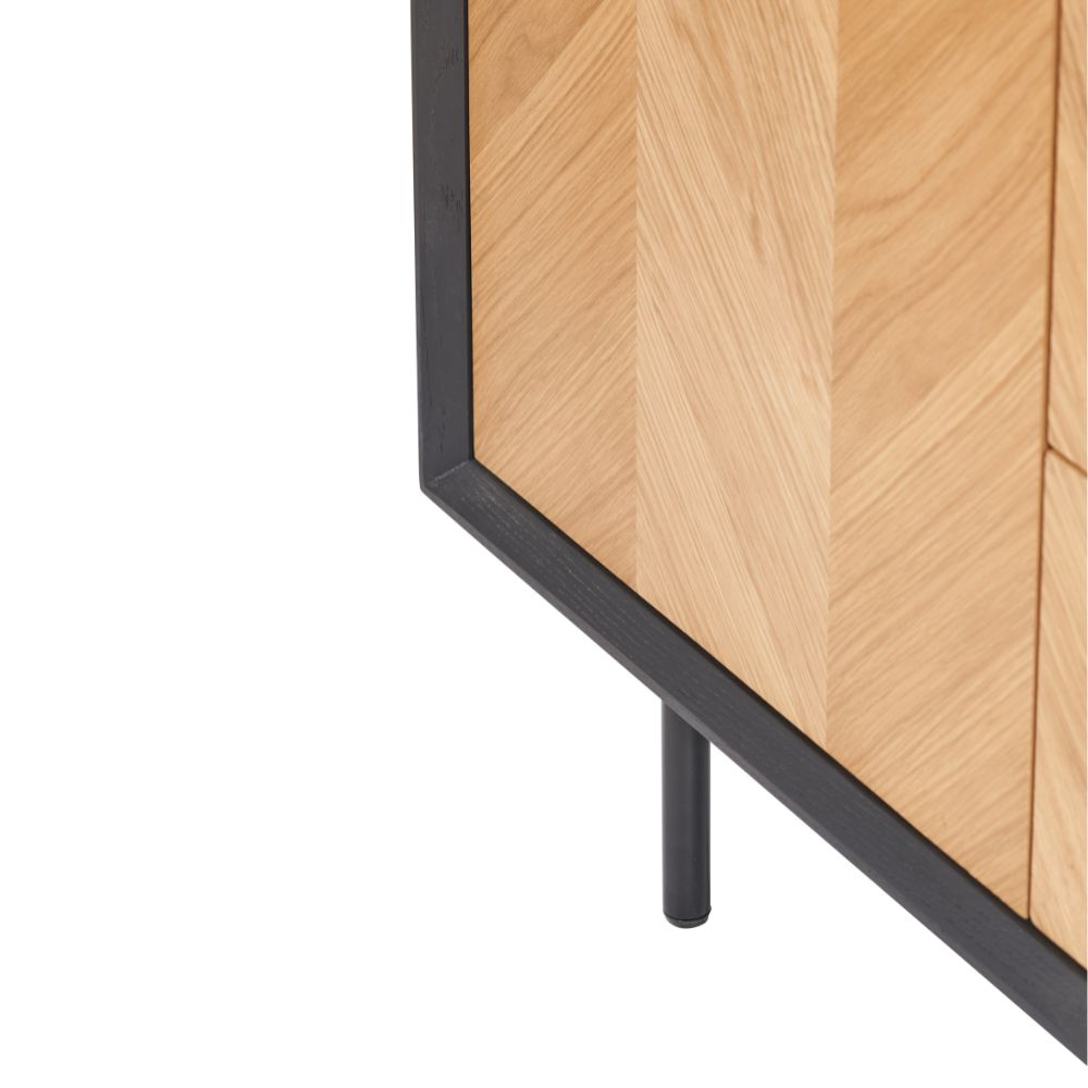 Hailee Pine Wood 2 Door 3 Drawer Sideboard