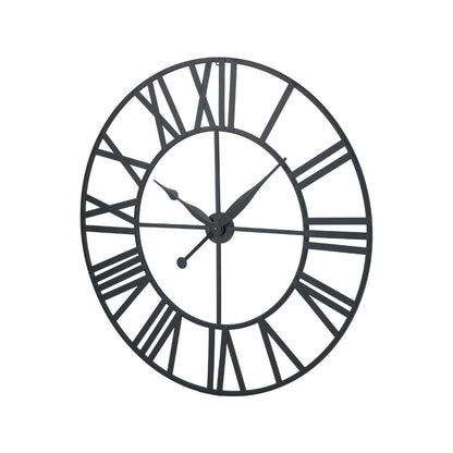 Metal Black Large Round Wall Clock