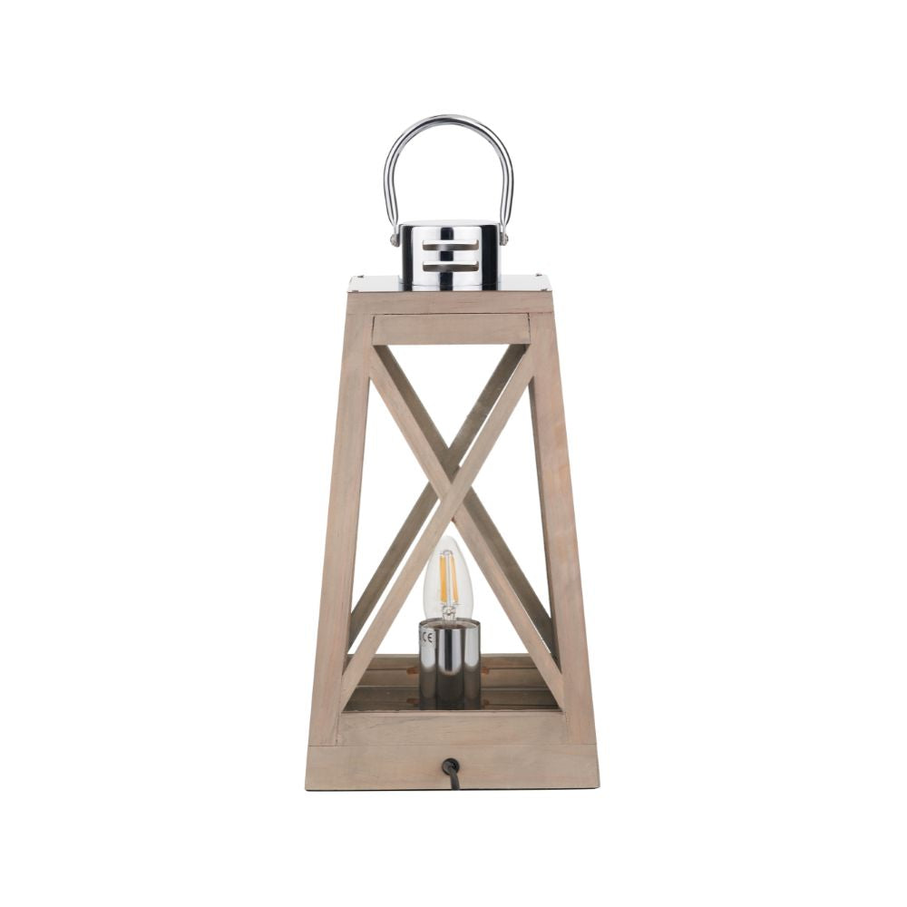 Devon Chrome Lantern Table Lamp