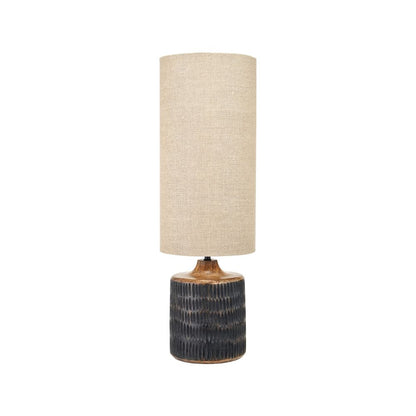 Alaric Mango Wood Antique Black Wash Table Lamp