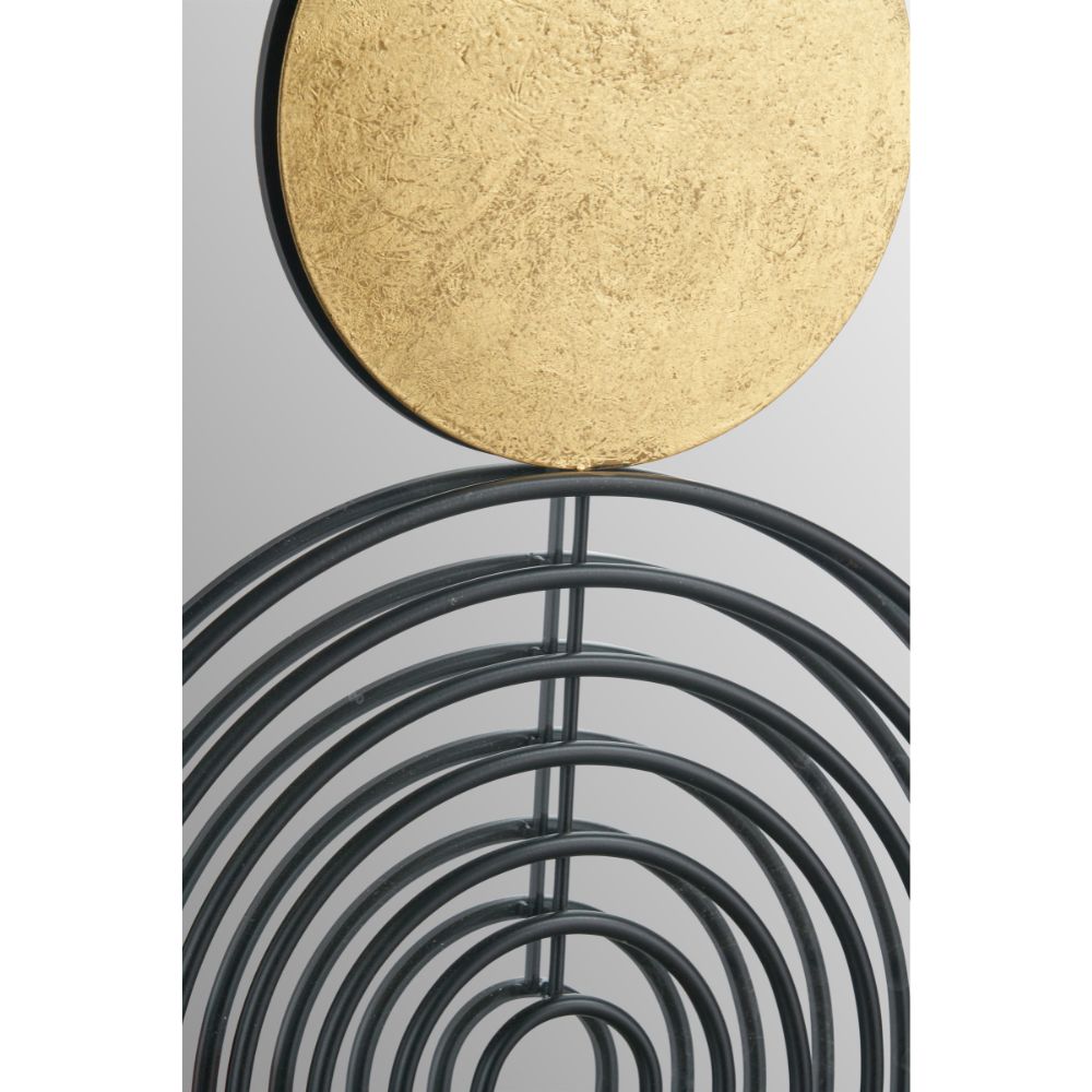 Mirrored Black and Gold Metal Wall Art (Set of 2)