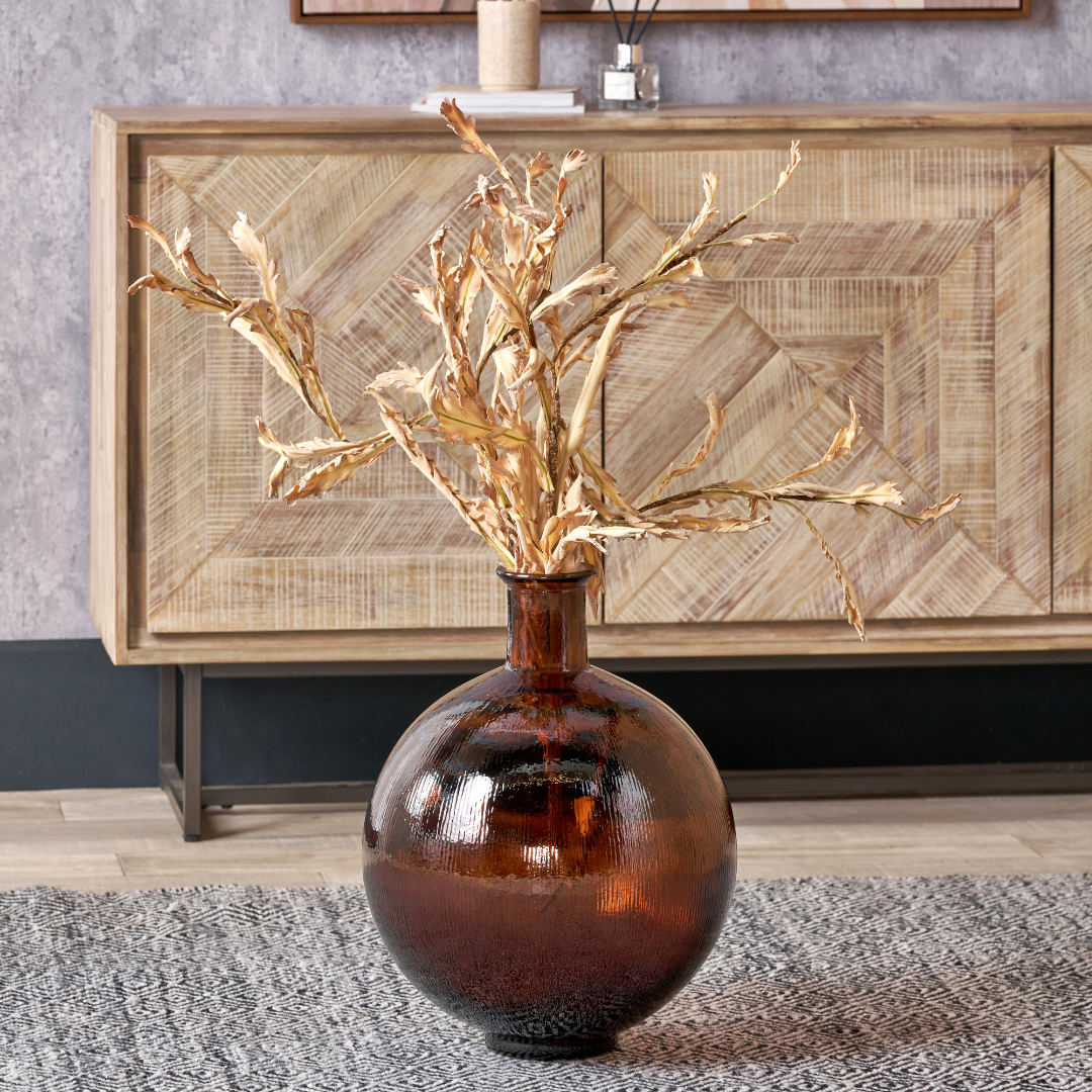 Recycled Glass Round Vase