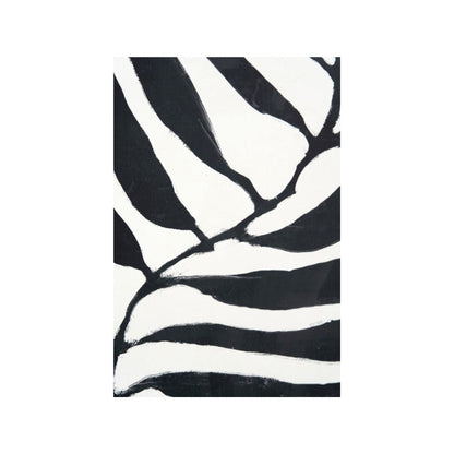 Canvases Black Leaf Print with Black Frames (Set of 2)