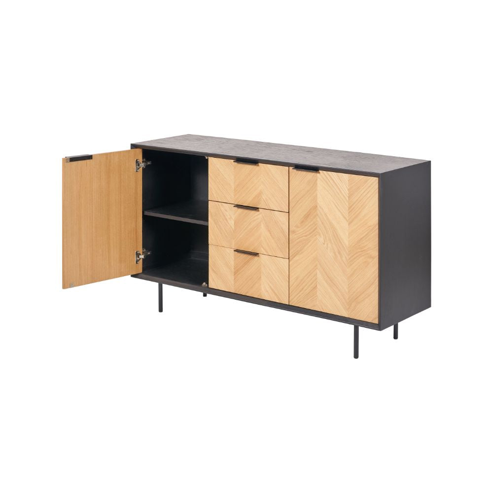 Hailee Pine Wood 2 Door 3 Drawer Sideboard