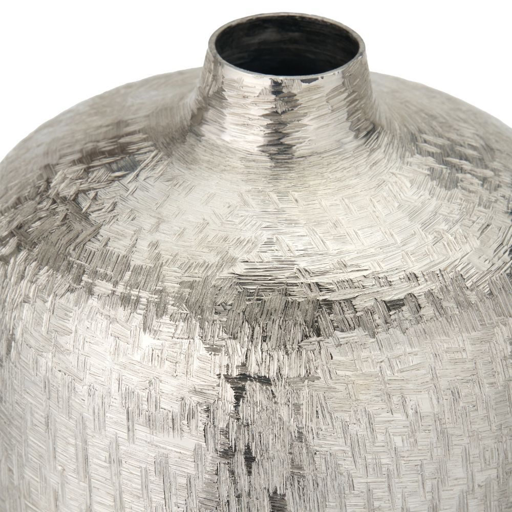 Metal Hammered Tall Vase