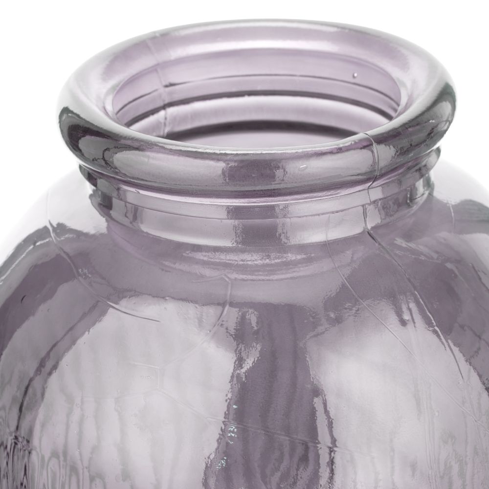 Recycled Glass Ribbed Vase Tall