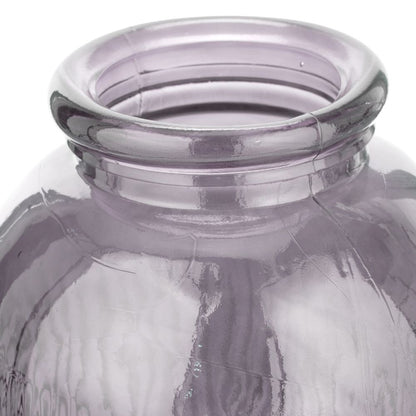 Recycled Glass Ribbed Vase Tall