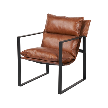 Nico Leather Chair and Footstool