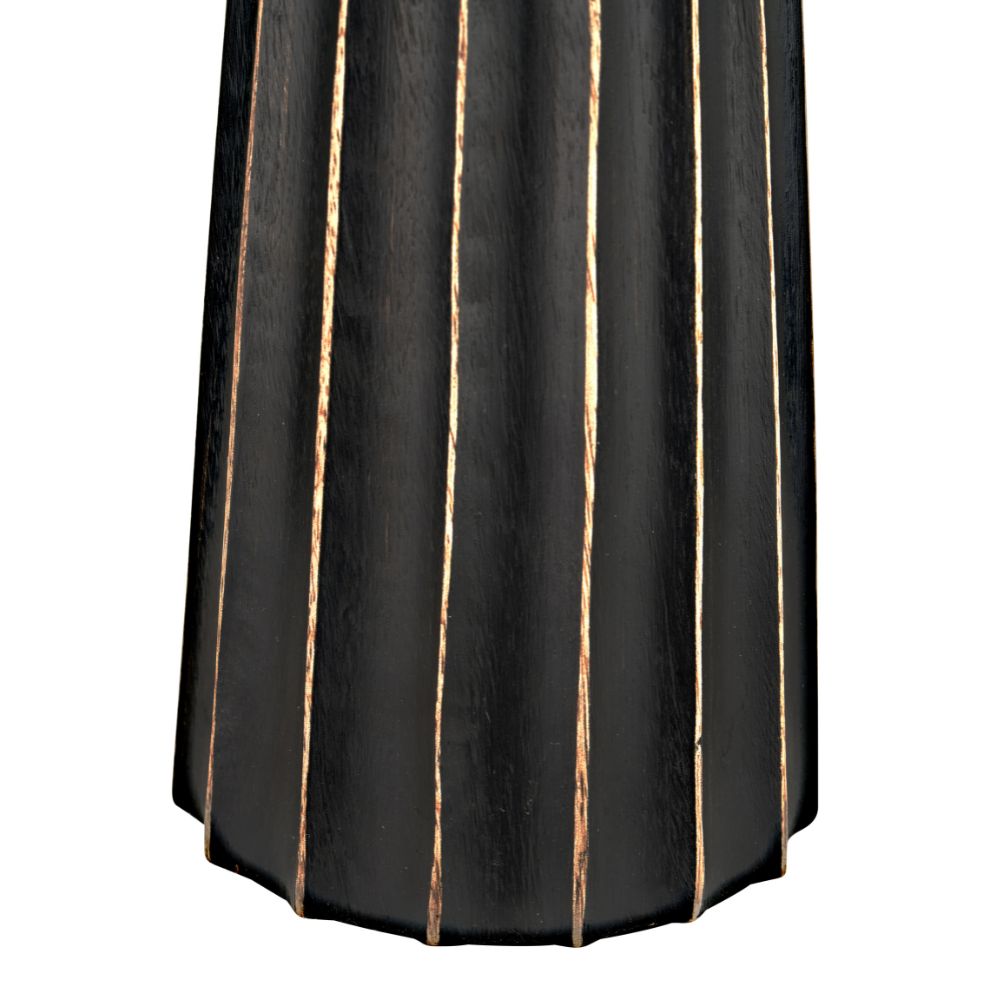 Draydon Mango Wood Textured Cone Table Lamp
