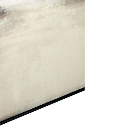 Abstract Canvas Grey and White with Black Frame