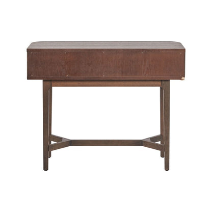 Raie Ribbed Oak and Pine Wood Console Table