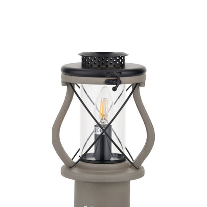 Gibson Pine Wood White Lantern Table Lamp