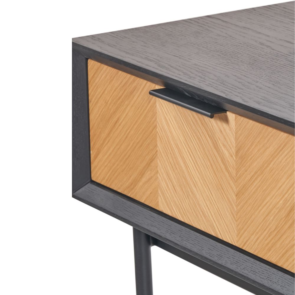 Hailee Pine Wood 2 Drawer Console Table