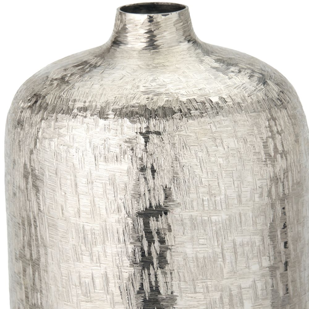 Metal Hammered Tall Vase