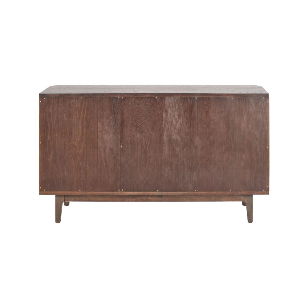 Raie Dark Brown Pine Wood 3 door Sideboard