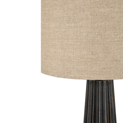 Draydon Mango Wood Textured Cone Table Lamp