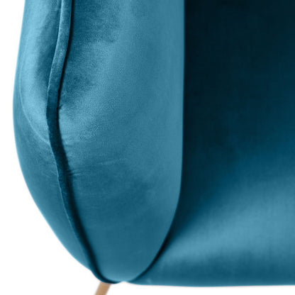 Lucca Velvet and Metal Armchair