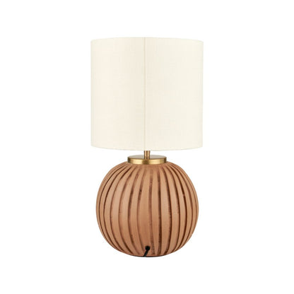 Ezekiel Terracotta Textured Ball Table Lamp