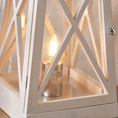 Devon Chrome Lantern Table Lamp