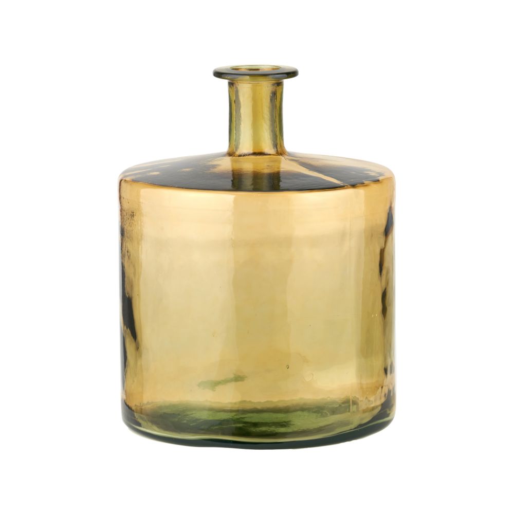 Recycled Glass Forest Green Bottle Vase