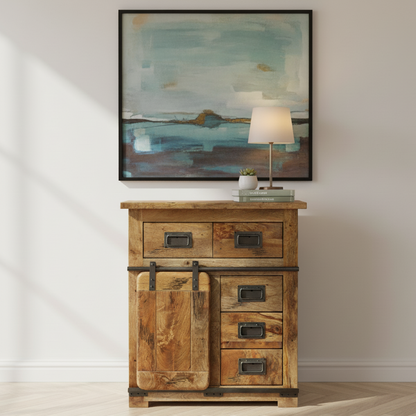 Kora Mango Wood Hall Cabinet