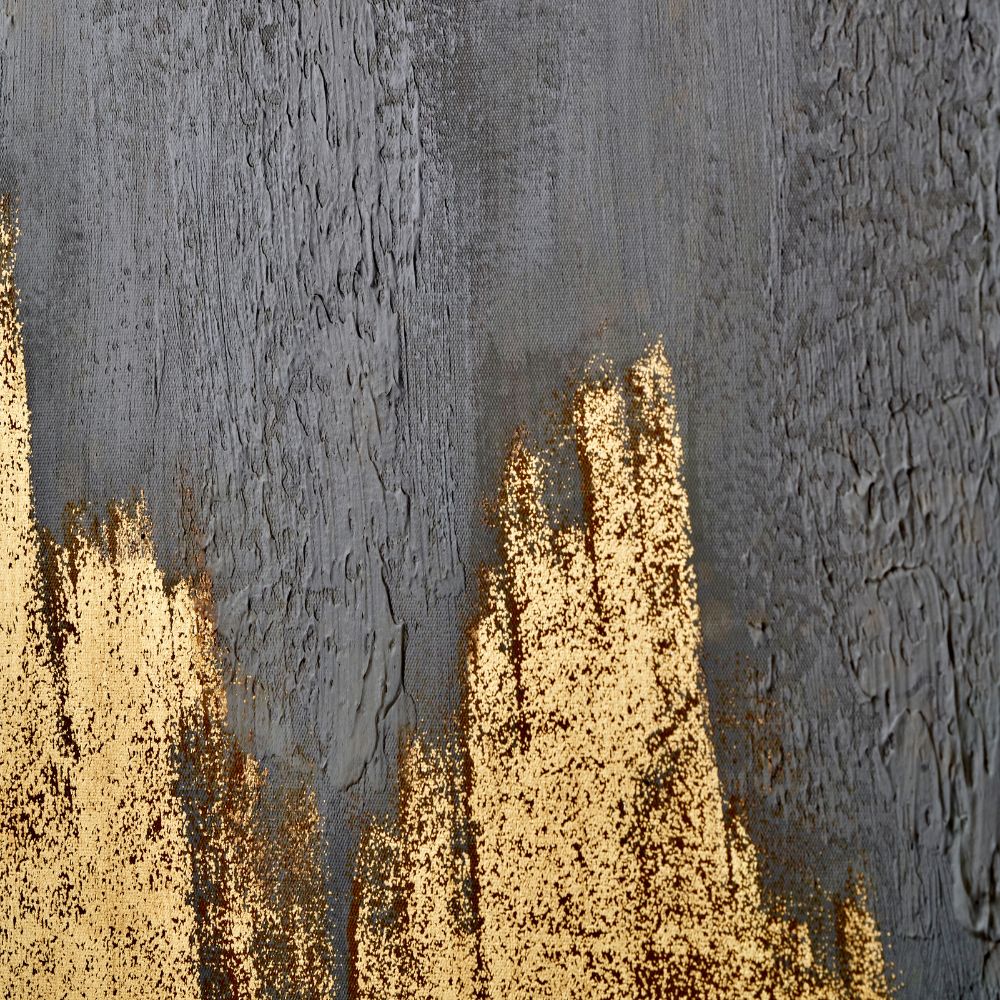 Frameless Canvas Black or White and Gold Abstract