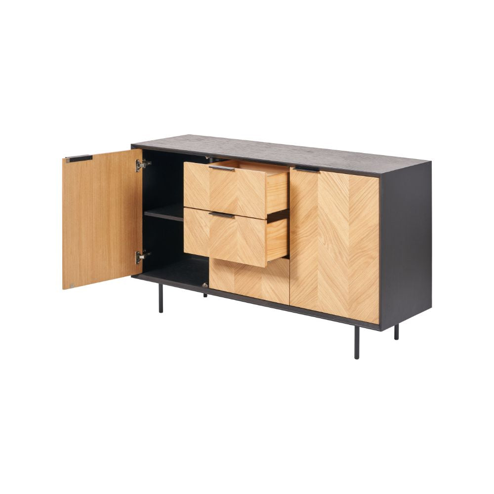 Hailee Pine Wood 2 Door 3 Drawer Sideboard
