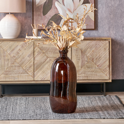 Organic Shaped Recycled Glass Tall Vase