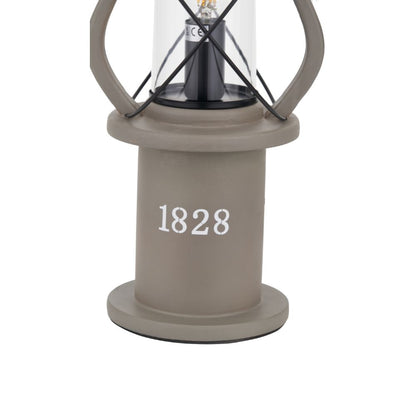 Gibson Pine Wood White Lantern Table Lamp