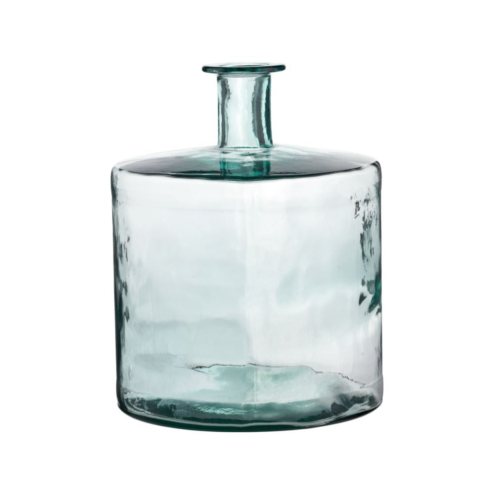 Recycled Glass Forest Green Bottle Vase
