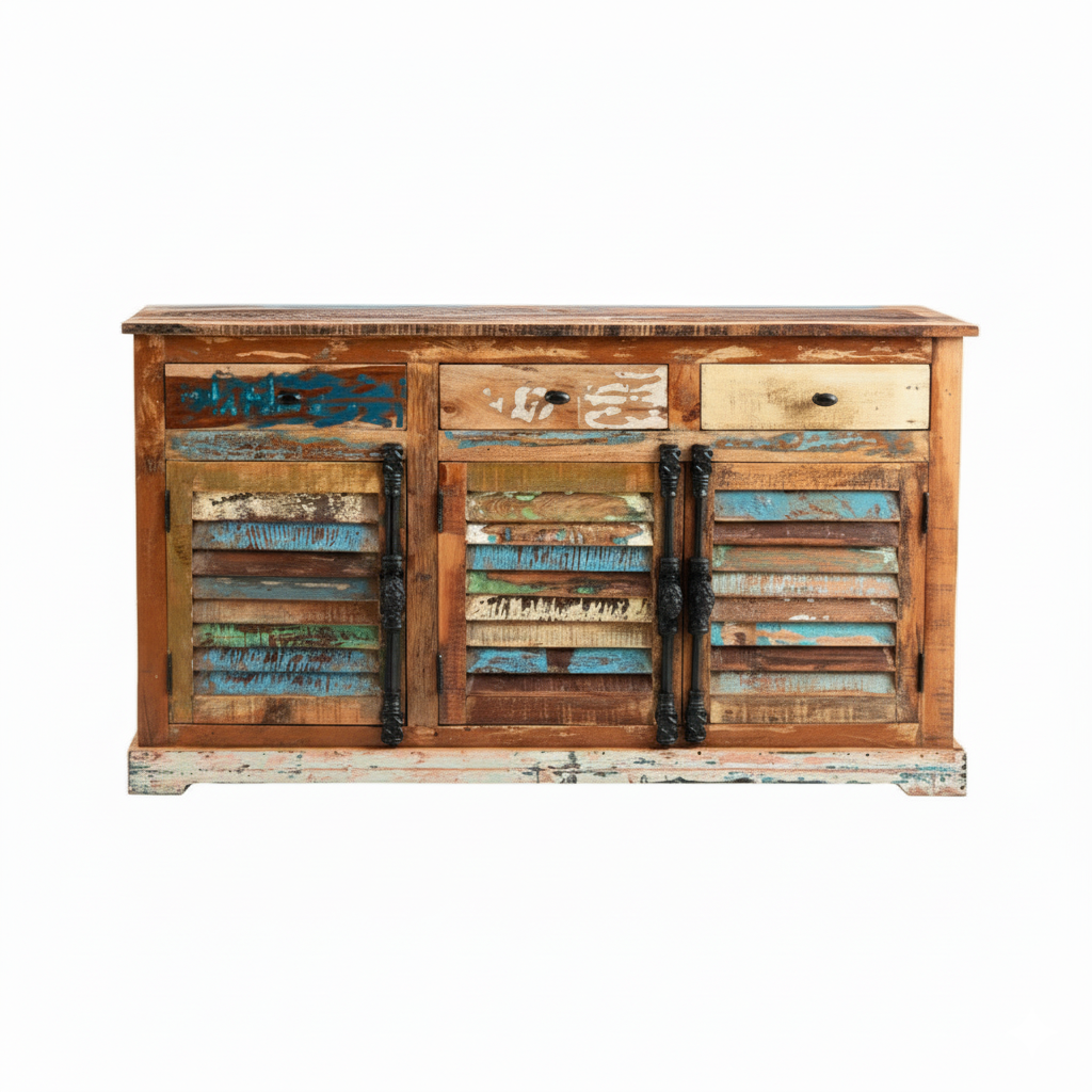 Coastal Reclaimed Wood Large Sideboard