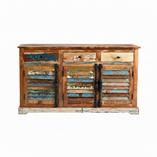 Coastal Reclaimed Wood Large Sideboard