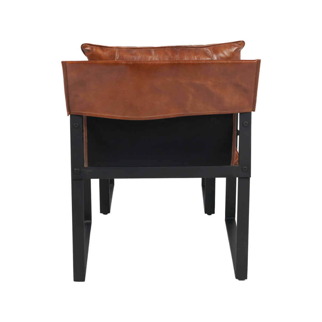 Nico Leather Chair and Footstool