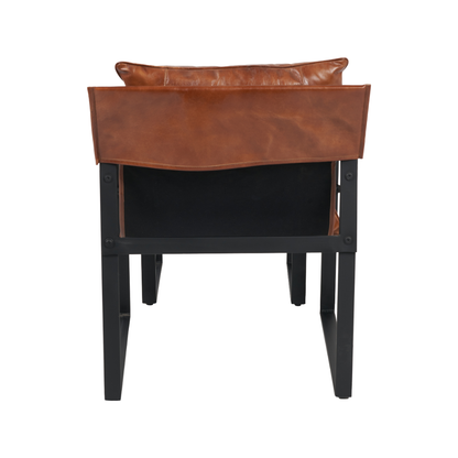 Nico Leather Chair and Footstool